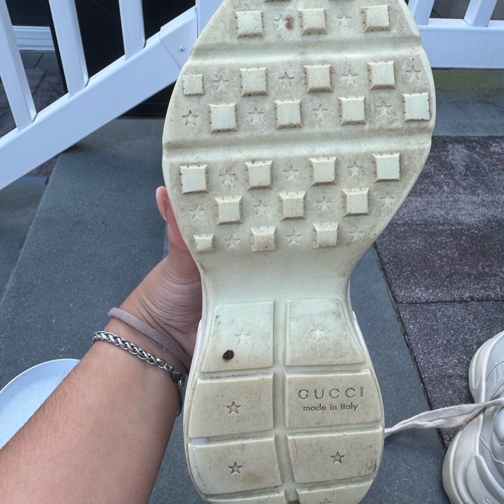 Gucci Beige Rhyton Sneakers - Picture 10 of 12